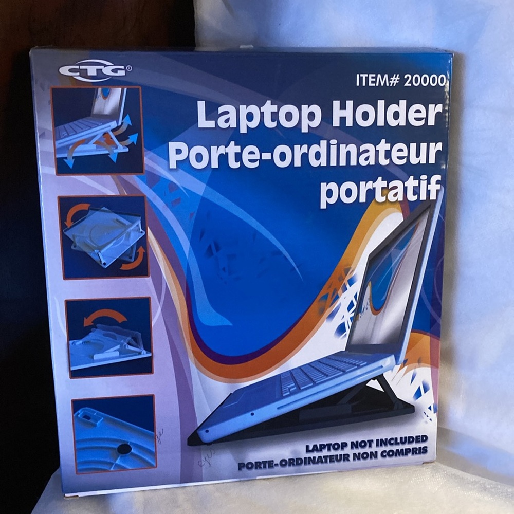 NWOT - CTG® Portable Grey Plastic Laptop Holder Stand